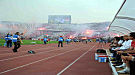 جماهير الزمالك تتسبب فى الغاء مباراة الفريق امام الافريقى